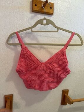 NWT Coral Hollister Co. knit crop top
